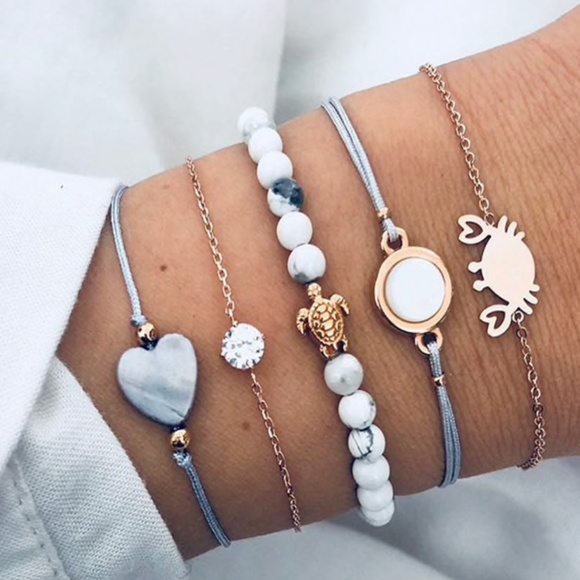 3/$30 - 5 Piece Layering Tropical Beach bracelet - Picture 6 of 6